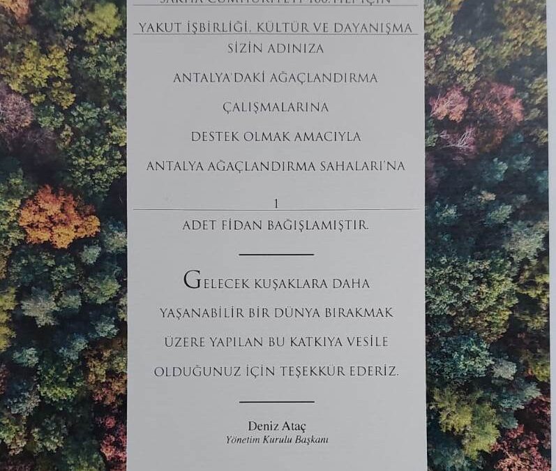 В Турции посадили дерево от имени Улуро Адо